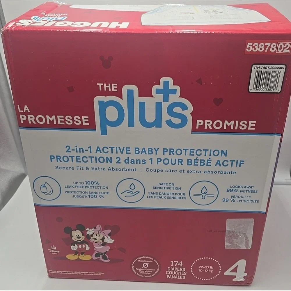 Huggies Little Movers Plus Diapers, Size 4 (174-Count)